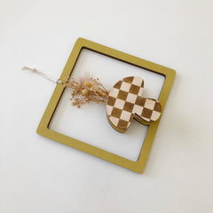 Checkered Framed Square Mushroom