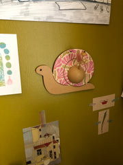 Snail Wall Art - Floral Pink
