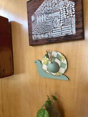 Snail Wall Art - Mint Green Diamond