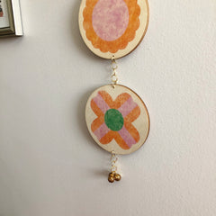 Happy Hanging Modern Mobile - Blooms (Purple, Orange, Green)