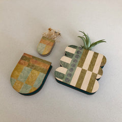 Scallop Modern Quilt Wall + Tabletop Vase Planter
