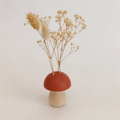 Mini Mushroom Vase - Bare Wood Base