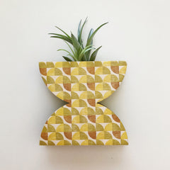 Double Dome Geometric Wall + Tabletop Vase Planter