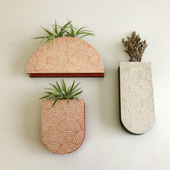 Mod Curves Skinny Pocket Wall Planter Vase
