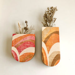 Abstract Skinny Pocket Wall Planter Vase